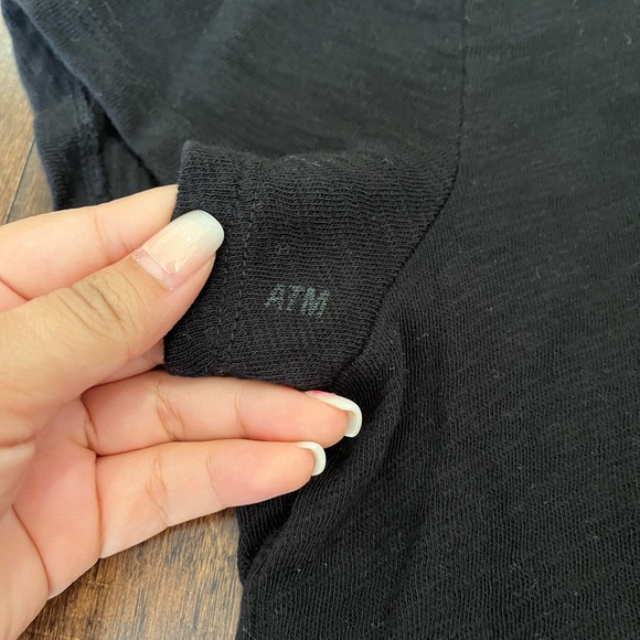 ATM Anthony Thomas Melillo Schoolboy Cotton Slub Short Sleeve Black Size Small - Picture 5 of 9